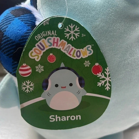 Squishmallow 8" Sharon The Earmuffs Blue Shark 6” Pink Pork Chop NWT - Picture 4 of 5
